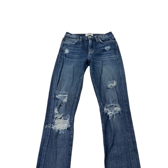 Agolde Jeans Dark Wash High Rise Distressed Skinny Denim Jeans 26 - Picture 8 of 13